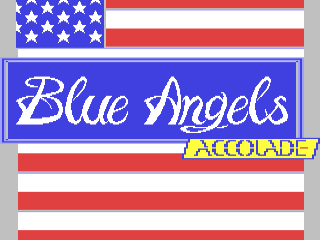 Blue Angels: Formation Flight Simulation title screen for Commodore 64